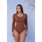 Body Feminino Segunda Pele Manga Longa Com Bojo - Imagem 4