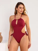 Maiô Body Fio Duplo Fio Dental Engana Mamãe Amarração Regulável Poliamida - Imagem 2